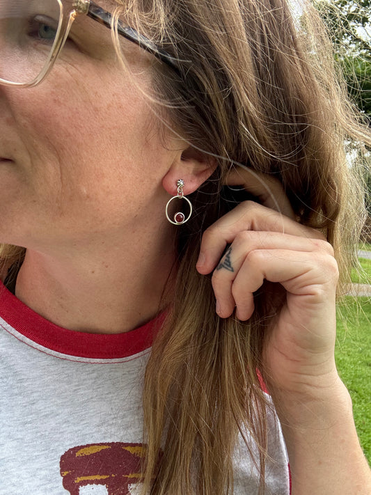 Carnelian Floral Drops