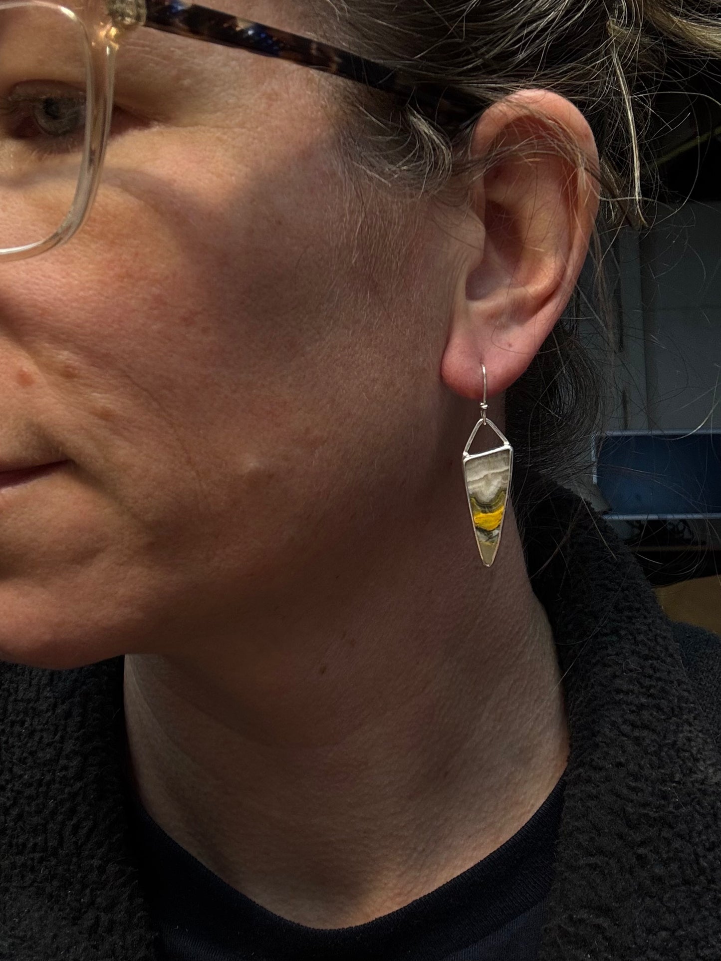 Bumblebee Jasper Earrings