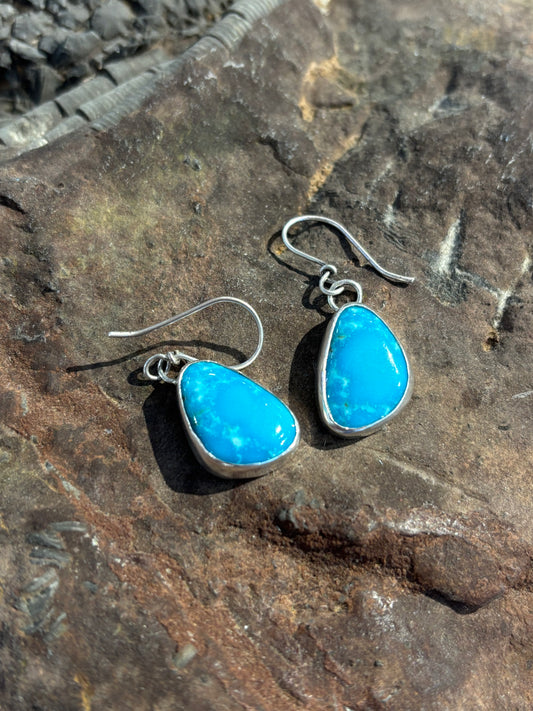 Cloud Mountain Turquoise Earrings