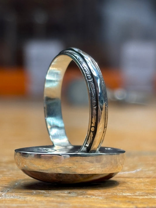 Crazy Lace Agate Ring