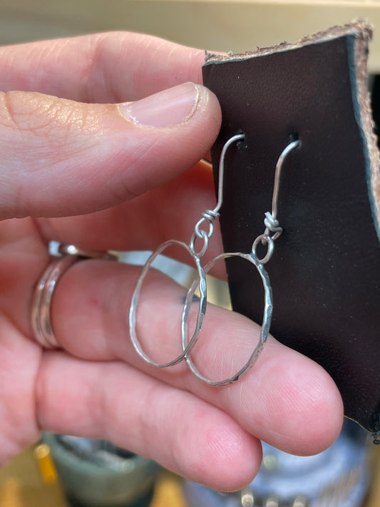 Hammered Circular Earrings