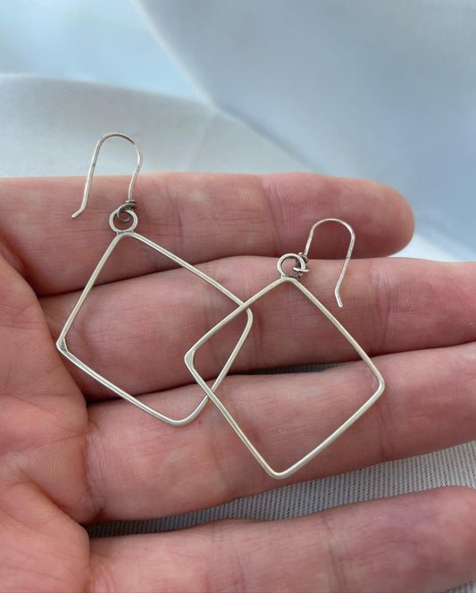 Smooth Square Earrings