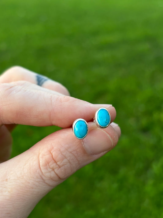 Kingman Turquoise Studs