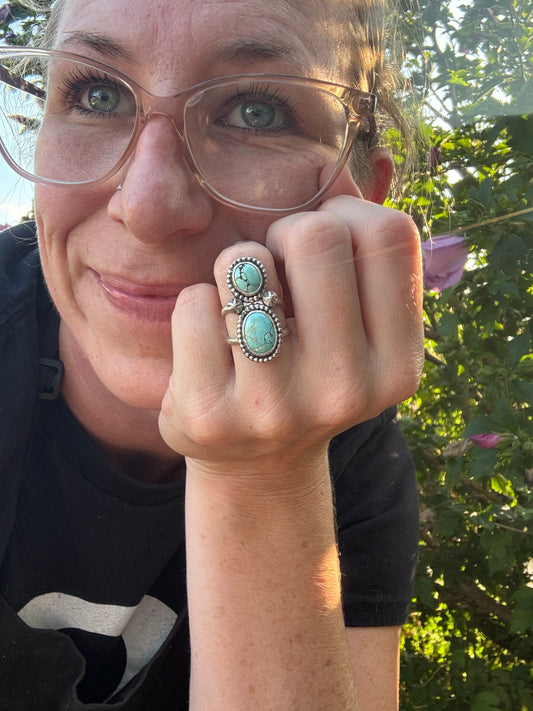 Nevada Fox Turquoise Ring