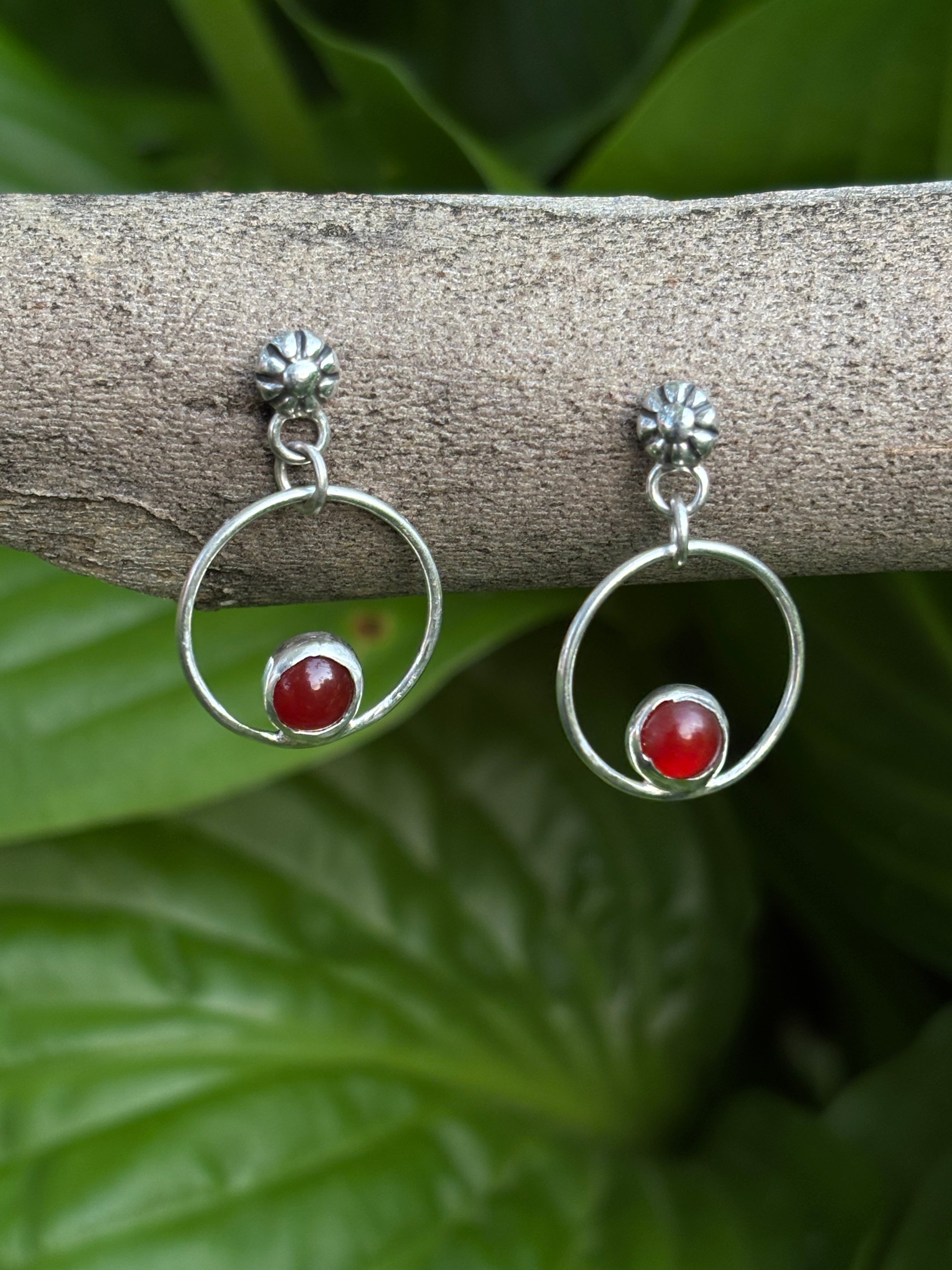 Carnelian Floral Drops