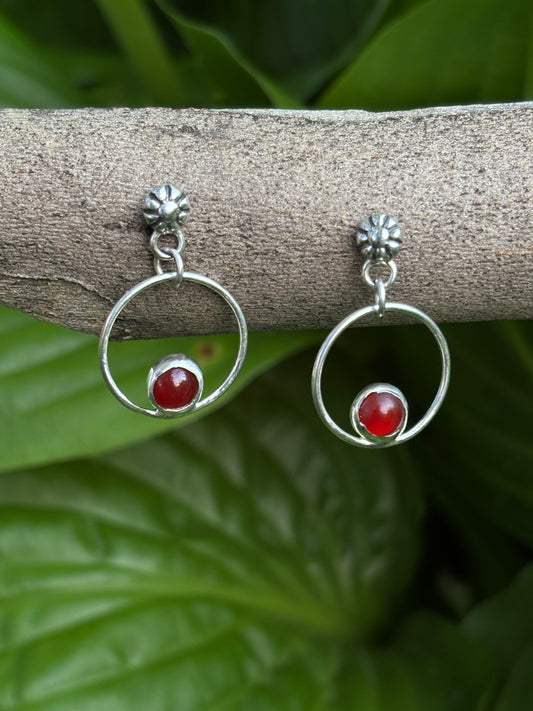 Carnelian Floral Drops