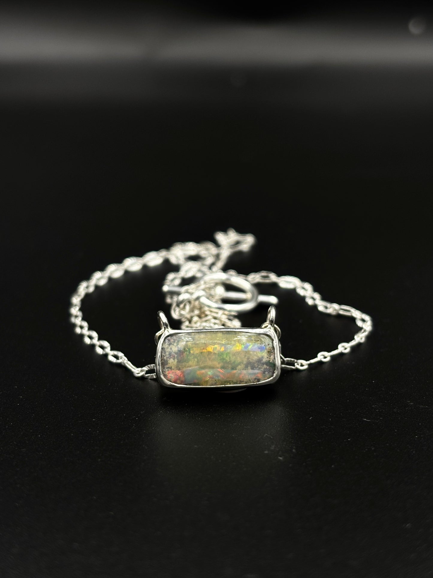 Boulder Opal Bar Necklace