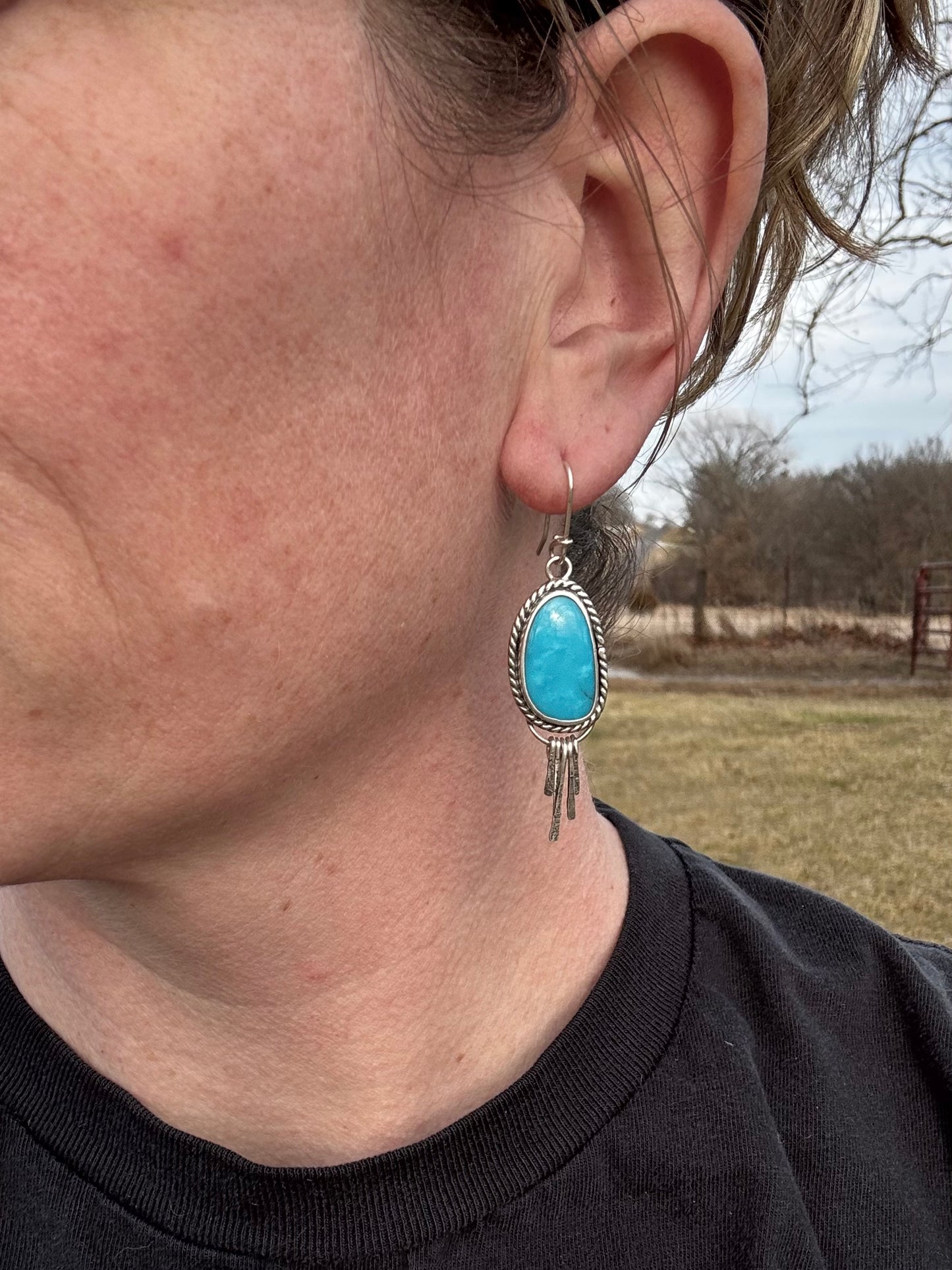 Turquoise Fringe Dangles