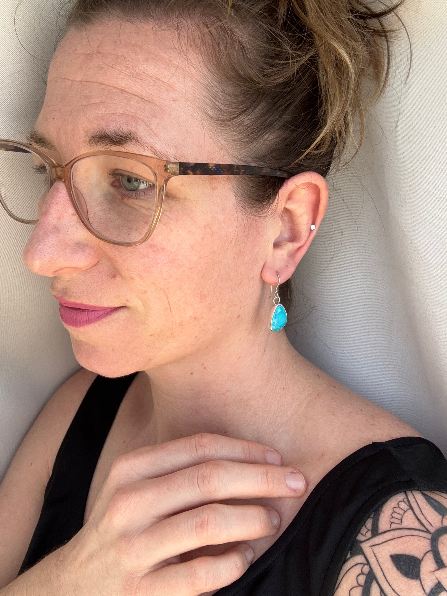 Cloud Mountain Turquoise Earrings