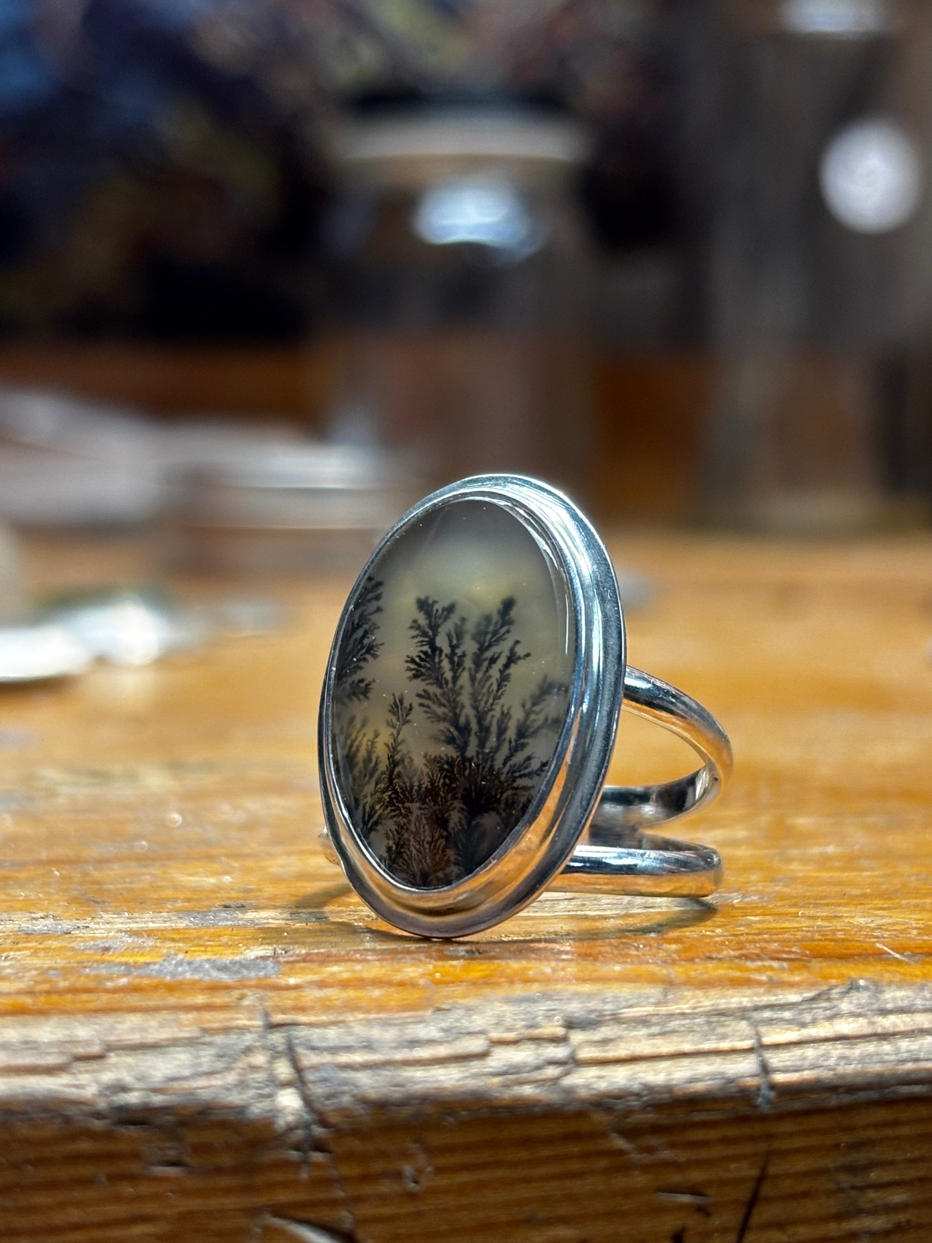 Dendritic Agate Ring