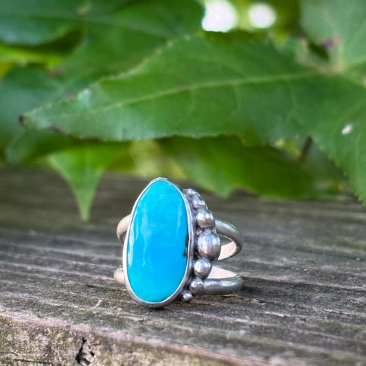 Turquoise Offset Accent Ring