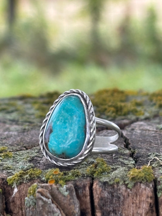 Turquoise Twisted Wire Ring