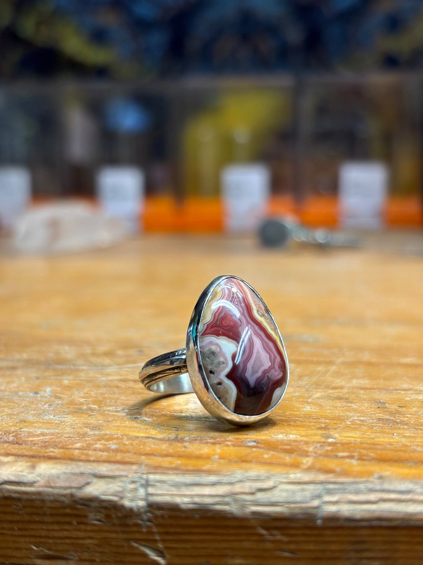 Crazy Lace Agate Ring