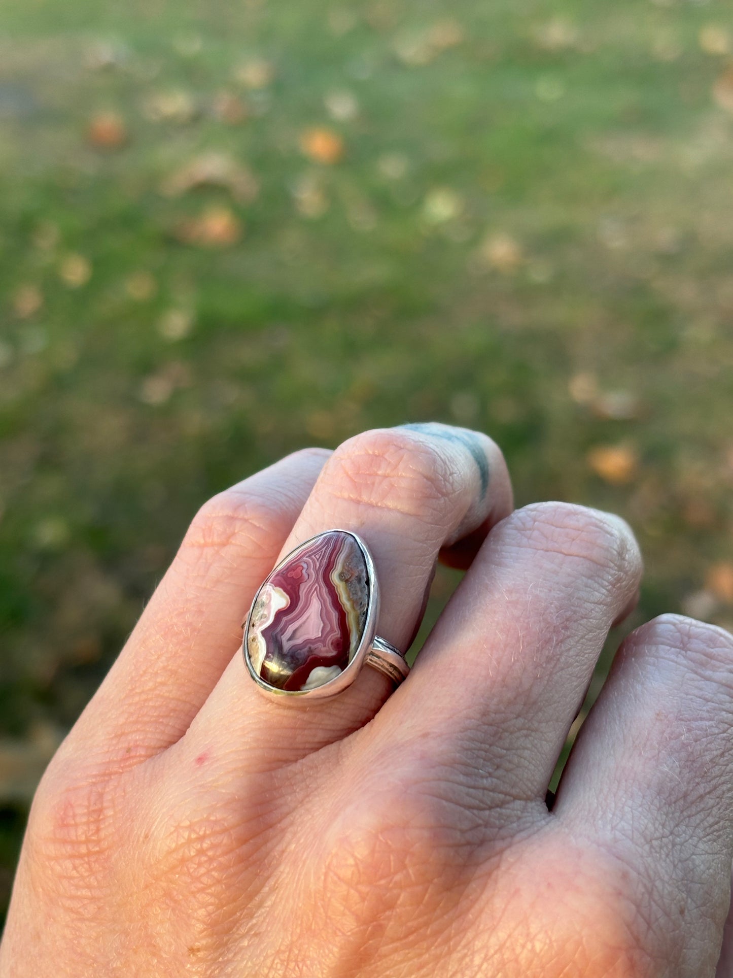 Crazy Lace Agate Ring