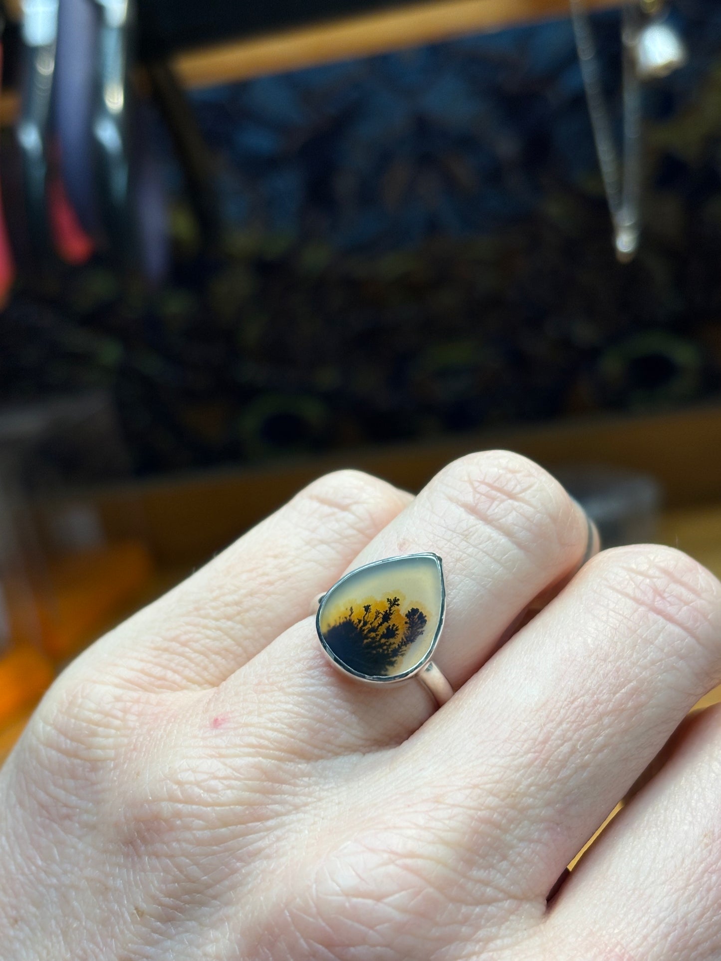 Dendritic Agate Ring
