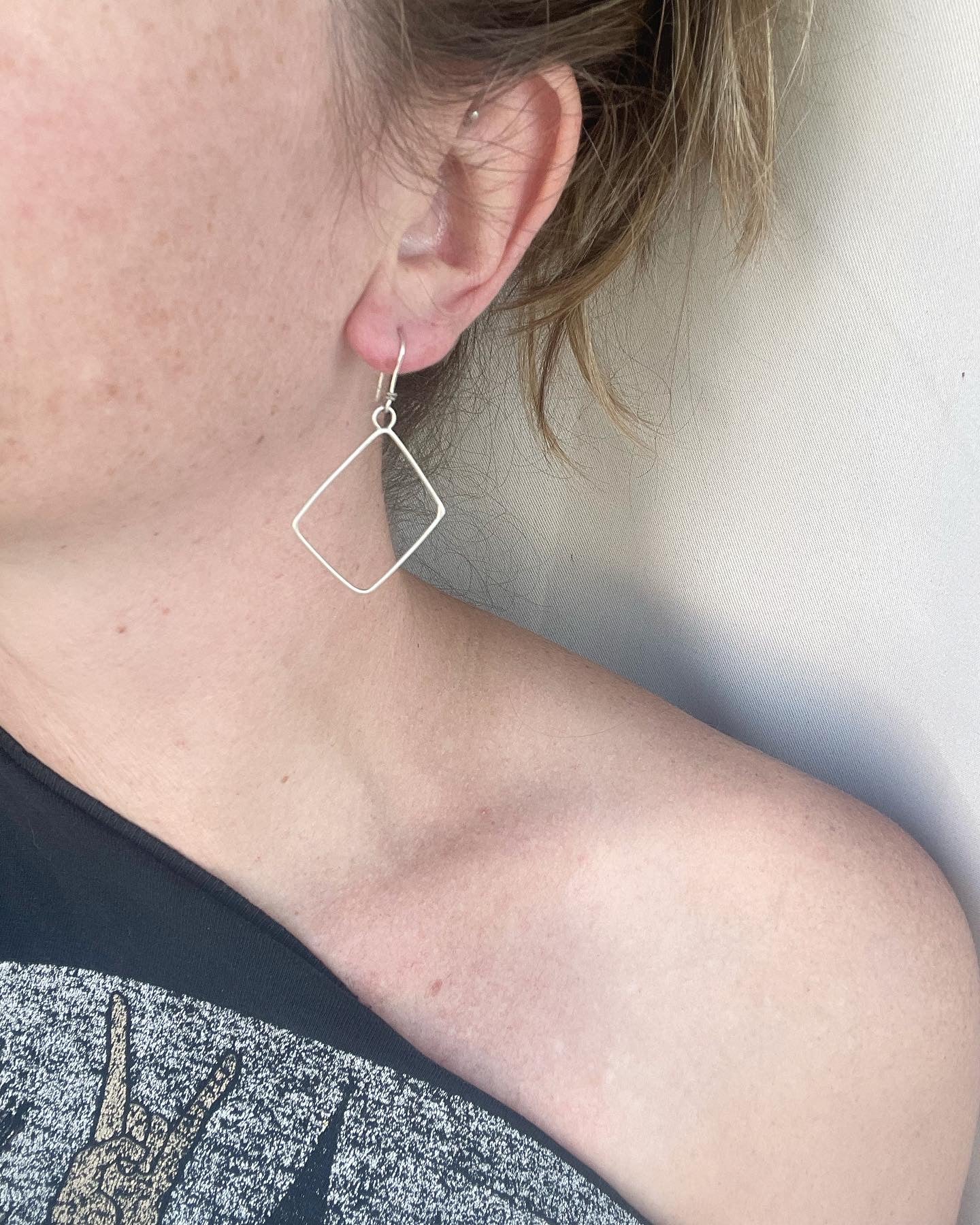 Smooth Square Earrings