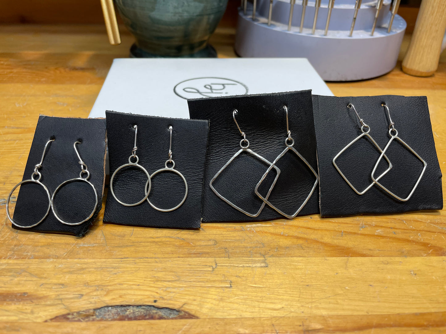 Hammered Circular Earrings