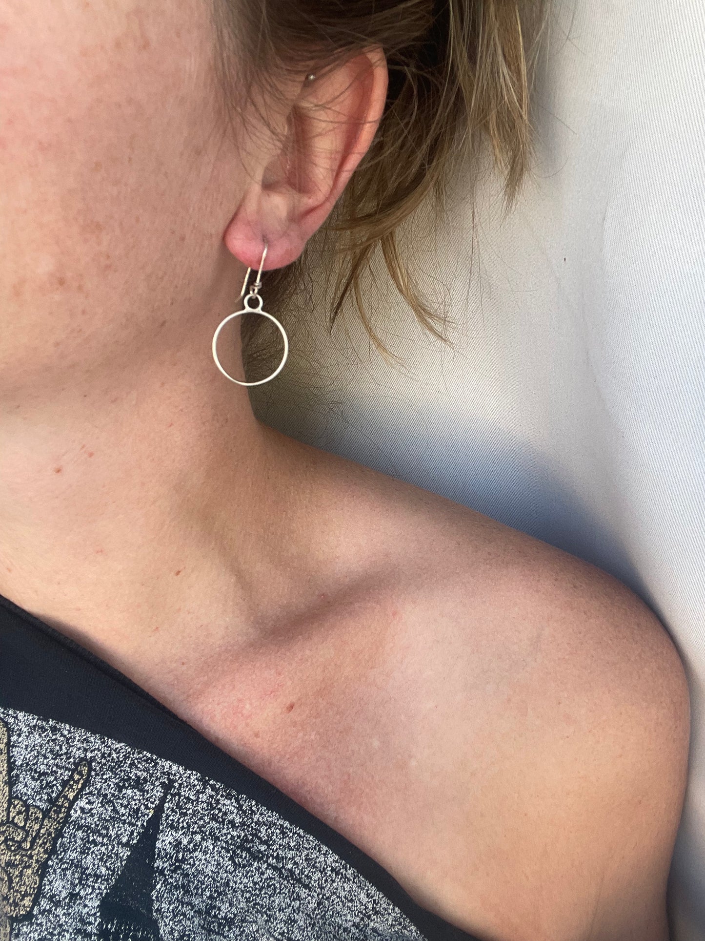 Hammered Circular Earrings